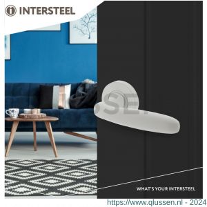 Intersteel Living 1692 deurkruk Bjorn op ronde rozet 52x10 mm met nokken wit 0027.169202