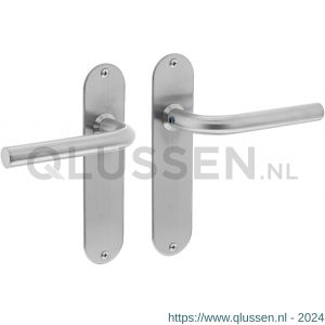 Intersteel Living 0566 deurkruk recht diameter 16 mm slank op schild plat ovaal blind RVS 0035.056611