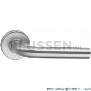 Intersteel Living 0570 deurkruk recht op rozet met ring met veer RVS 0035.057002