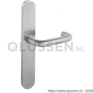 Intersteel Living 0579 deurkruk Rond diameter 19 mm op XL-schild verdekt 278x40x10 blind dubbelgeveerd RVS 0035.057911