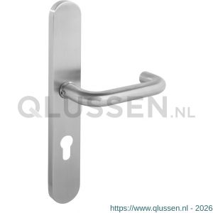 Intersteel Living 0579 deurkruk Rond diameter 19 mm op XL-schild verdekt 278x40x10 72 mm profielcilindergat dubbelgeveerd RVS 0035.057936