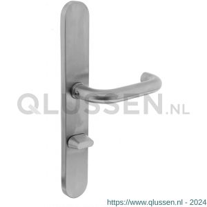 Intersteel 0579 deurkruk Rond diameter 19 mm op XL-schild verdekt 278x40x10 WC 72/8 mm dubbelgeveerd RVS 0035.057967