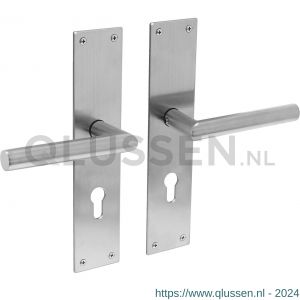 Intersteel Living 0583 deurkruk recht Hoek 90 graden met schild 250x55x2 mm profielcilindergat 72 mm RVS 0035.058336