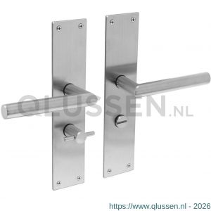Intersteel Essentials 0583 deurkruk recht Hoek 90 graden met schild 250x55x2 mm WC 63/8 RVS 0035.058365