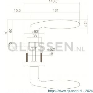 Intersteel Living 0587 deurkruk Jupiter op rozet met ring met veer RVS 0035.058702