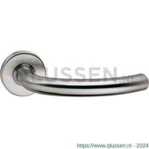 Intersteel Living 0605 gatdeel deurkruk half rond op rozet met ring met veer RVS 0035.060502A