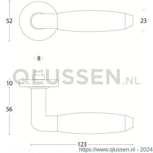 Intersteel Living 0640 deurkruk Combinatie op rozet met ring met veer RVS-zwart 0035.064002