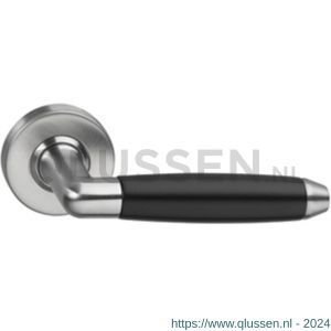 Intersteel Living 0640 gatdeel deurkruk Combinatie op rozet met ring met veer RVS-zwart 0035.064002A