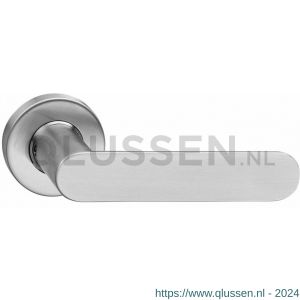 Intersteel Living 0643 deurkruk Massief strak-elegant op rozet met ring met veer RVS 0035.064302