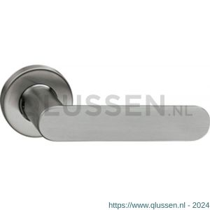 Intersteel Living 0643 gatdeel deurkruk Massief strak-elegant op rozet met ring met veer RVS 0035.064302A