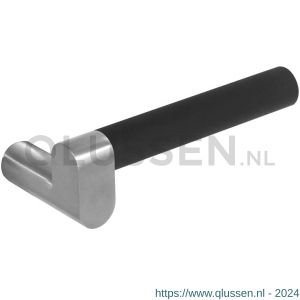 Intersteel Exclusives 0732 gatdeel deurkruk rechts Munnikhof Dock Black met rozet rond plat verdekt RVS 0035.073202A