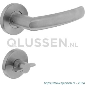 Intersteel Living 0906 deurkruk Blok op kunststof rozet WC 8 mm RVS 0035.090610