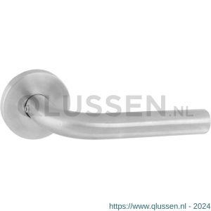 Intersteel Essentials 1010 deurkruk Recht op geveerde kunststof rozet met nokken diameter 55x8 mm RVS EN1906/3 0035.101002