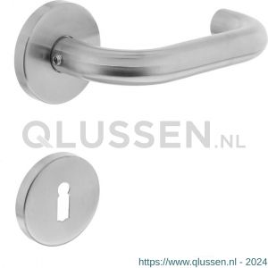 Intersteel Living 1011 deurkruk Rond op rond rozet met sleutelgat plaatje RVS 0035.101103