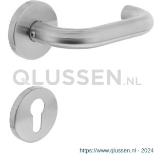 Intersteel Living 1011 deurkruk Rond op rond rozet met profielcilindergat plaatje RVS 0035.101105