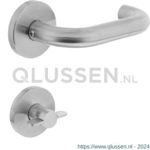 Intersteel Living 1011 deurkruk Rond op rond rozet met WC 8 mm RVS 0035.101110