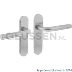 Intersteel Essentials 1226 deurkruk Recht basic op ovaal schild verdekt 170x40 mm blind RVS geborsteld 0035.122611