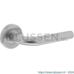 Intersteel 1231 deurkruk Recht basic op rond geveerde rozet diameter 53x9 mm RVS geborsteld 0035.123102