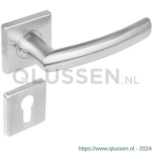 Intersteel Essentials 1248 deurkruk Blok op rozet vierkant met profielcilindergat plaatje RVS 0035.124805