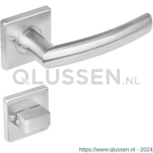 Intersteel 1248 deurkruk 1248 Blok op rozet vierkant met WC 8 mm RVS 0035.124810