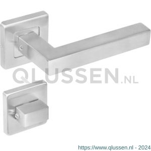 Intersteel Living 1249 deurkruk Vierkant op rozet vierkant met WC 8 mm RVS 0035.124910