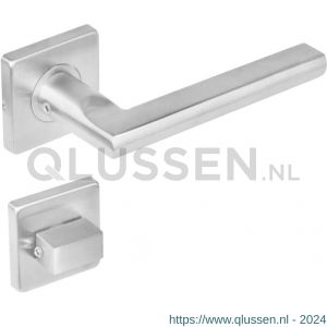 Intersteel Essentials 1252 deurkruk Hoek 90 plat op rozet vierkant WC 8 RVS 0035.125210