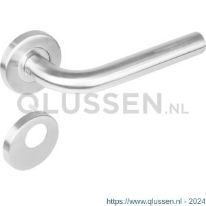 Intersteel 1270 deurkruk Recht op rond rozet staal met 7 mm nok met rondcilinderplaatje RVS 0035.127006