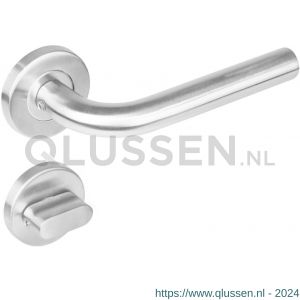 Intersteel 1270 deurkruk Recht op rond rozet staal met 7 mm nok met WC 7 mm RVS 0035.127009