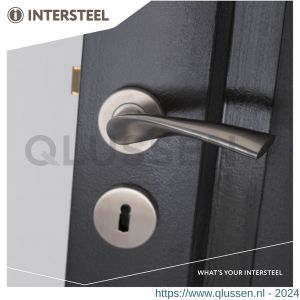 Intersteel Essentials 1279 deurkruk Vlinder op geveerde stalen rozet met nokken diameter 53x8 mm RVS EN 1906/4 0035.127902