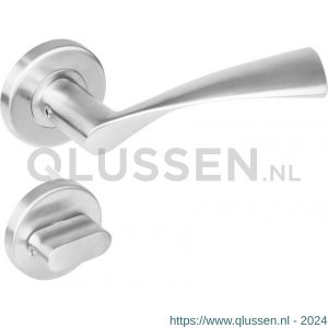 Intersteel Living 1279 deurkruk Vlinder op rond rozet staal met 7 mm nok met WC 8 mm RVS 0035.127910