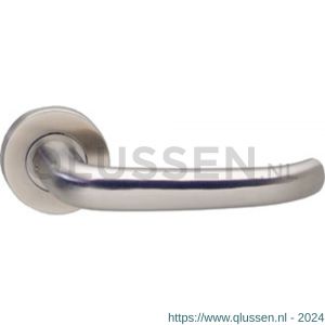 Intersteel Living 1282 gatdeel deurkruk links Sabel op rond rozet staal met 7 mm nok RVS 0035.128202B