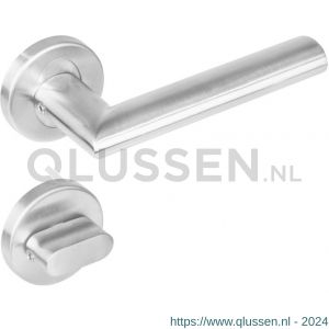 Intersteel Essentials 1283 deurkruk Girona op rond rozet staal met 7 mm nok RVS met WC 8 0035.128310