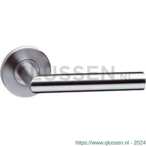 Intersteel Living 1317 gatdeel deurkruk rechts Hoek 90 graden op rond rozet 55 mm plus 7 mm nokken RVS EN 1906/4 0035.131702A