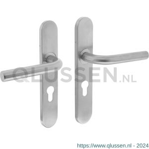 Intersteel Essentials 1396 deurkruk recht op verdekt schild profielcilindergat 55 mm met nokken 7 mm EN 1906 groot krukgat 0035.139629