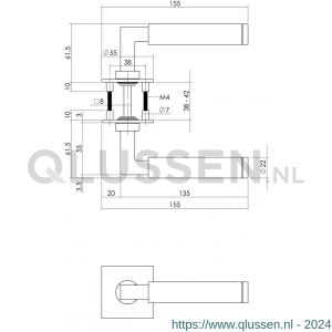 Intersteel Essentials 3423 sleutelplaatje staal verdekt met magneet en nokken diameter 55x3 mm RVS 0035.342316