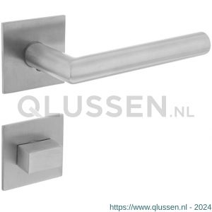 Intersteel Essentials 1850 deurkruk Hoek 90 graden vastdraaibaar geveerd op vierkante magneet rozet met WC 7 mm RVS 0035.185009