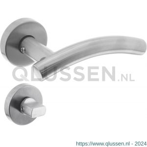 Intersteel Living 1955 deurkruk Gebogen met geveerde rozet met WC 8 mm ATP RVS 0035.195510