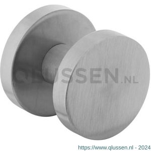 Intersteel Essentials 2165 knop plat vast op verdekte rozet diameter 52x10 mm verdekt met M4 bevestiging en stift RVS 0035.216555