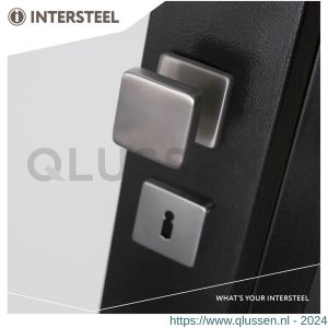 Intersteel Essentials 2246 knoprozet vierkant met stift M10/8x85 mm centraal vast op rozet met nokken 53x53x8 mm RVS 0035.224600