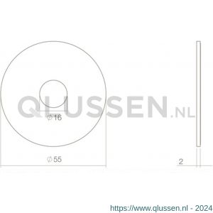 Intersteel Essentials 3403 rozet renovatie zelfklevend diameter 55x2 mm RVS 0035.340304