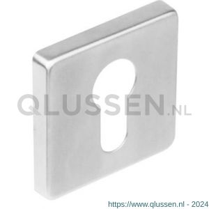 Intersteel Living 3510 profielcilinderplaatje staal verdekt met nokken vierkant 53x53x8 mm RVS 0035.351017