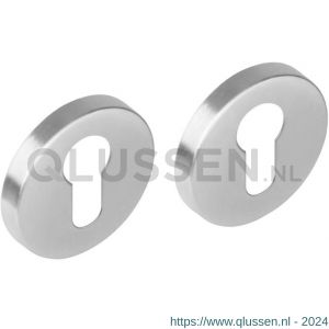 Intersteel Essentials 3715 profielcilinderplaatje kunststof verdekt met nokken diameter 51x10 mm ATP RVS 0035.371517