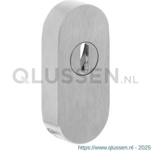 Intersteel Essentials 3752 SKG2 veiligheids schuifrozet met kerntrekbeveiliging ovaal 73x33 mm met blindklinkmoeren RVS 0035.375242