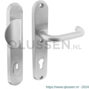 Intersteel Essentials 3783 SKG3 veiligheids schilden geveerd greep-kruk profielcilindergat 92 mm met kerntrek beveiliging RVS 0035.378349