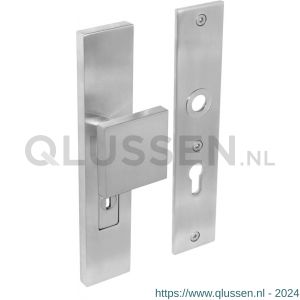 Intersteel 3962 SKG3 veiligheids schilden rechthoekig duwer-geen kruk profielcilindergat 72 mm met kerntrek beveiliging RVS 0035.396236