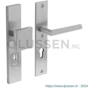 Intersteel Essentials 3962 veiligheidsbeslag rechthoekig greep-kruk profielcilindergat 72 mm SKG*** met kerntrekbeveiliging geborsteld Roestvast staal 0035.396236Z