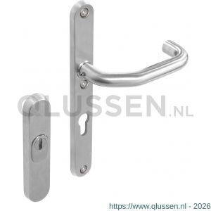 Intersteel Essentials 3983 SKG3 Ovale rozet kerntrekbeveiliging met smalschild-kruk PC 72 mm RVS 0035.398336