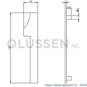 Intersteel Essentials 4020 huisnummer 1 150 mm RVS 0035.402041