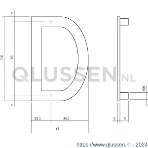 Intersteel Essentials 4026 huisletter D 100 mm RVS 0035.402604