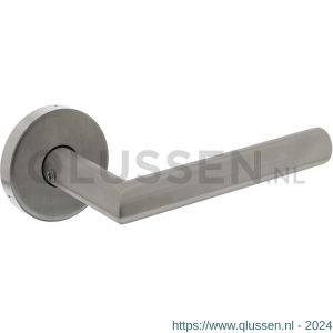 Intersteel Living 4057 set achterdeurbeslag rond deurkruk Jura met massieve rozetten RVS 0035.405710